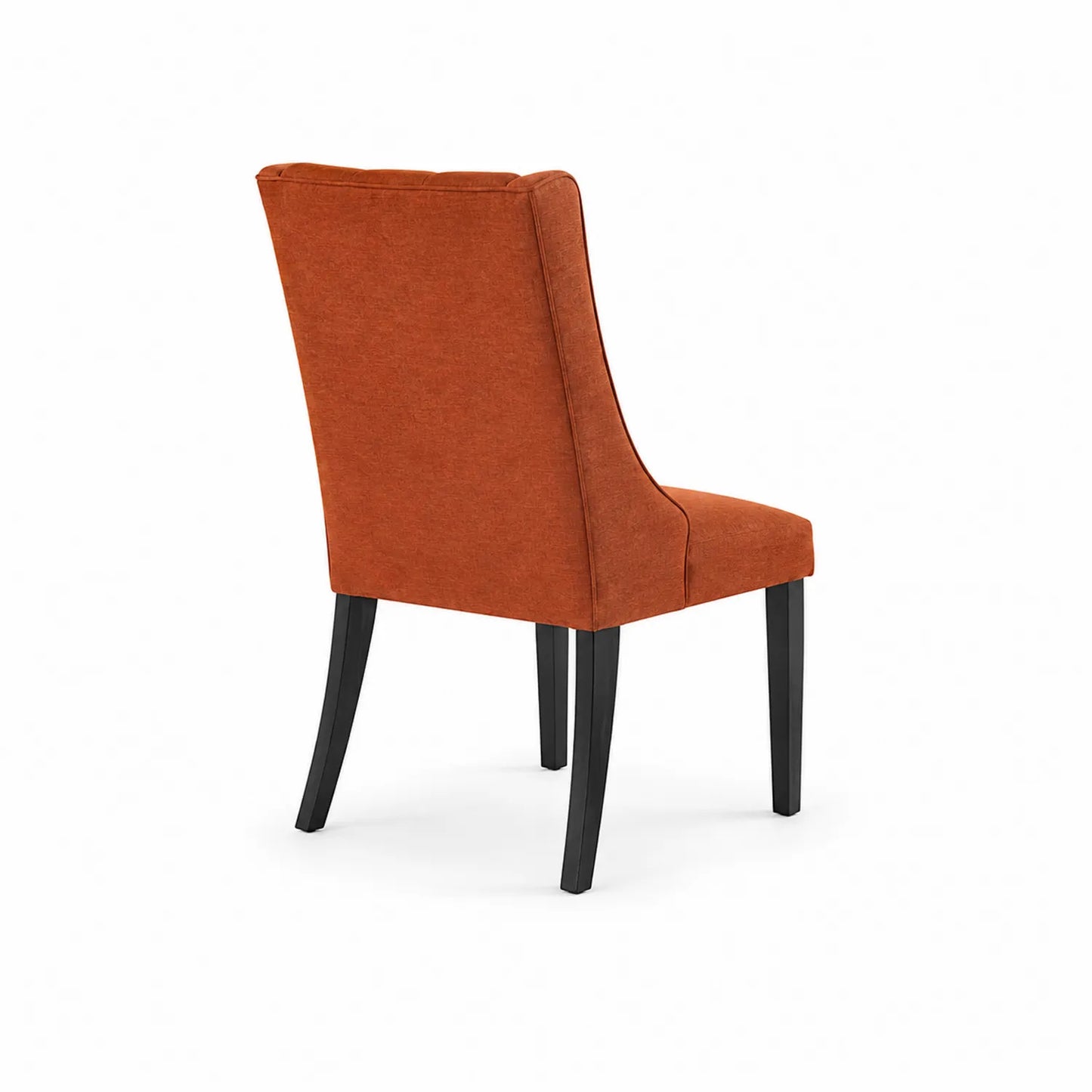 Esszimmerstuhl Stoff Orange Holzbeine
