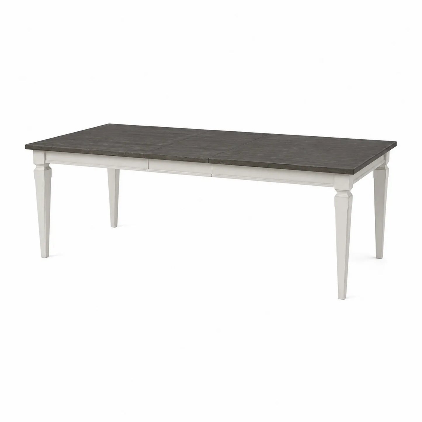 Rechteckiger Esstisch MDF-Platte Weiß/Anthrazit 180x90x75 cm